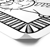 Grappige Halloween Kat Staande Kleurplaat Poster (Hoek)