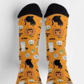 Grappige Halloween katten en pompoenen Sokken (Top)
