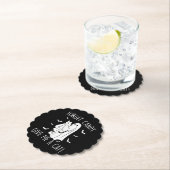 Grappige Halloween Kattengeest Vergeet Snoep Geef  Kartonnen Onderzetters (Insitu)