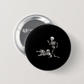 Grappige Halloween Keeshond en Skeleton Ronde Button 5,7 Cm (Voorkant /achterkant)