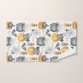 Grappige Halloween ketel en katten patroon Bad Handdoek (Handdoek)