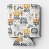 Grappige Halloween ketel en katten patroon Blikjeskoeler (Achterkant)
