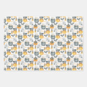 Grappige Halloween ketel en katten patroon Inpakpapier Vel (Voorkant 3)