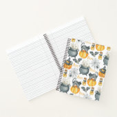 Grappige Halloween ketel en katten patroon Notitieboek (Binnen)