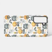 Grappige Halloween ketel en katten patroon Samsung Galaxy Hoesje (Achterkant horizontaal)