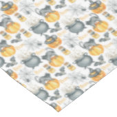 Grappige Halloween ketel en katten patroon Tafelkleed (Gekanteld)