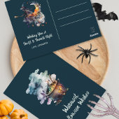 Grappige Halloween ketel Vliegend Broom Basic Witc Briefkaart