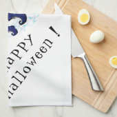 Grappige Halloween Keuken Handdoek Witch Pumpkin V (Quarter Fold)