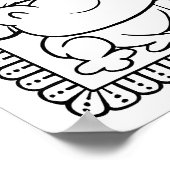 Grappige Halloween kikker lachende kleurplaat Poster (Hoek)