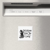 Grappige Halloween kinderloze kat dame Magneet (Insitu (Vaatwasser))