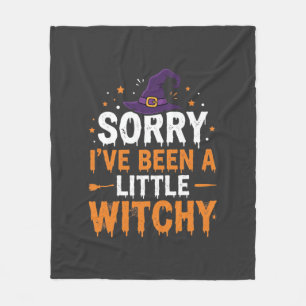 Grappige Halloween Kleine Hekserige Quote Ontwerp Fleece Deken