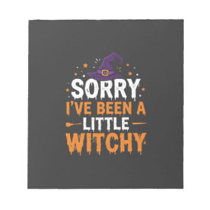 Grappige Halloween Kleine Hekserige Quote Ontwerp Notitieblok
