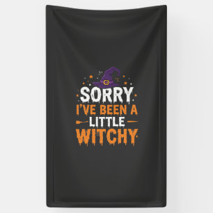 Grappige Halloween Kleine Hekserige Quote Ontwerp Spandoek