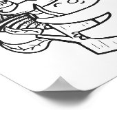 Grappige Halloween Koala kleurplaat Poster (Hoek)