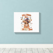 Grappige Halloween Koe Bullsheet Ik bedoel Canvas Afdruk (Insitu (Houten vloer))