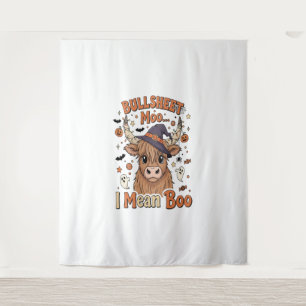 Grappige Halloween Koe Bullsheet Ik bedoel Wandkleed