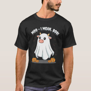 Grappige Halloween Koe Geest, Boe ik bedoel MOO T-shirt