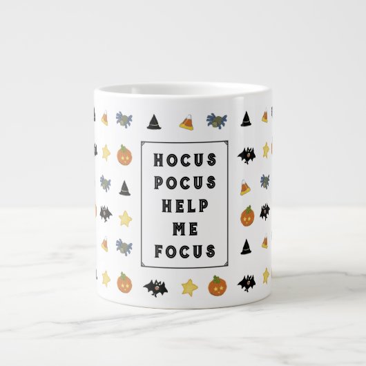 Grappige Halloween-koffiespelling Grote Koffiekop (Voorkant)