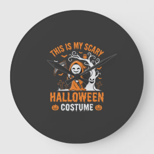 Grappige Halloween Kostuum Grim Reaper Kerkhof Des Grote Klok