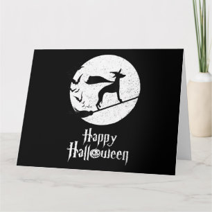 Grappige Halloween Kostuum Heks WHIPPET Hond Liefh Kaart