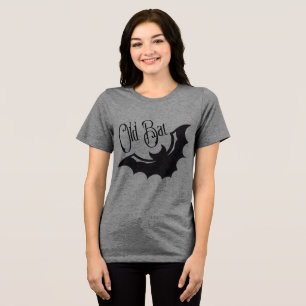 Grappige Halloween kostuum oude vleermuis Tri-Blend Shirt