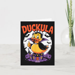 Grappige Halloween Kostuum Vampier Rubber Duck Duc Kaart