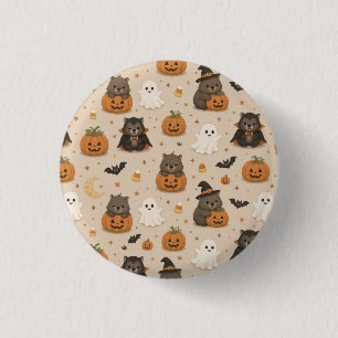Grappige Halloween Kostuum Wombats Knop Ronde Button 3,2 Cm