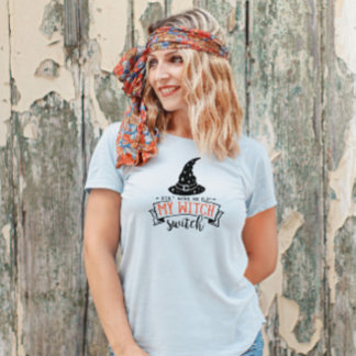Grappige Halloween laat me mijn heksenschakelaar n T-shirt