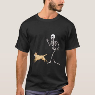 Grappige Halloween Labrador Retriever en Skelet T-shirt