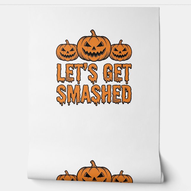 Grappige Halloween Laten we de Pompoen Vermorzelen Behang (Afrollen)