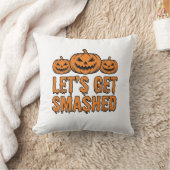 Grappige Halloween Laten we kapot gaan Pompoen Kussen (Deken)