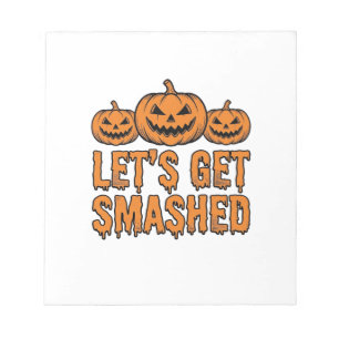 Grappige Halloween Laten we kapot gaan Pompoen Notitieblok