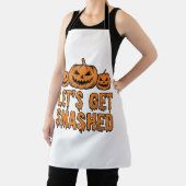Grappige Halloween Laten we kapot gaan Pompoen Schort (Insitu)