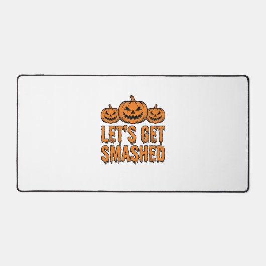Grappige Halloween Laten we Pumpkin Smashen Bureaumat (Voorkant)