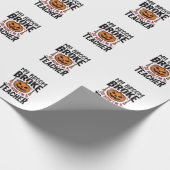Grappige Halloween Leraar Bezem Gebroken Vector On Cadeaupapier (Hoek)