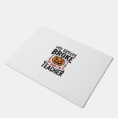 Grappige Halloween Leraar Bezem Gebroken Vector On Deurmat (Schuin)