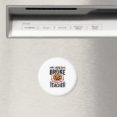Grappige Halloween Leraar Bezem Gebroken Vector On Magneet (Insitu (Vaatwasser))