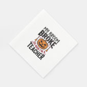 Grappige Halloween Leraar Bezem Gebroken Vector On Servet (Hoek)