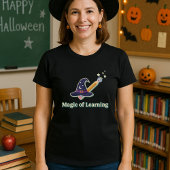 Grappige Halloween Leraar Gift Magie van het Leren T-shirt