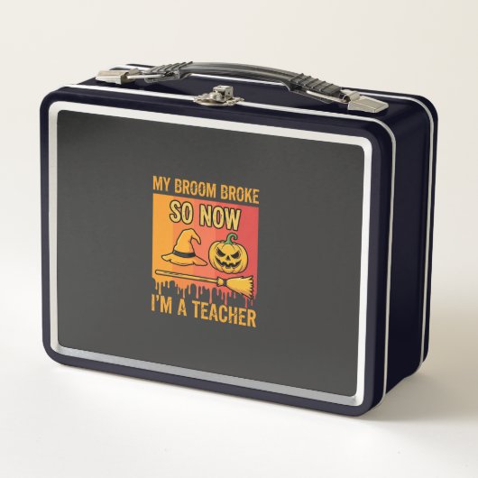 Grappige Halloween Leraar Mijn Bezem Brak Heks Ont (Voorkant)