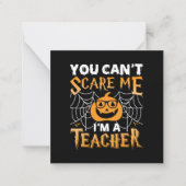 grappige Halloween Leraar toevoegen sentiment Notitiekaartje (Voorkant)