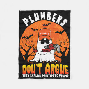 Grappige Halloween Loodgieters Niet Argue Grappige Fleece Deken