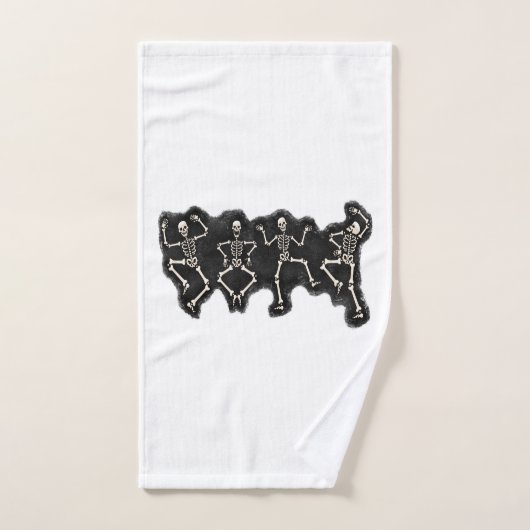 Grappige Halloween Lover Dans met het Skelet Bad Handdoek (Handdoek)