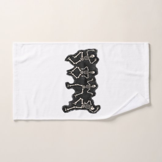 Grappige Halloween Lover Dans met het Skelet Bad Handdoek (Handdoek)
