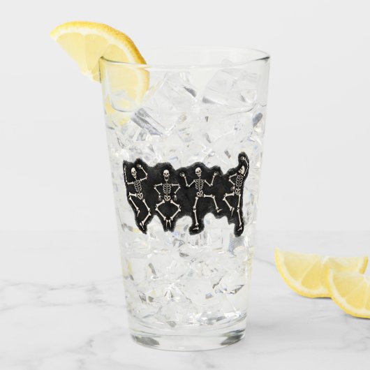 Grappige Halloween Lover Dans met het Skelet Glas (Voorkant ijs)