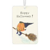 Grappige Halloween luchtverfrisser heks pompoen vl (Achterkant)