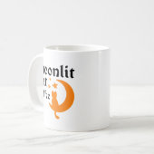 Grappige Halloween maan met kat Koffiemok (Voorkant links)