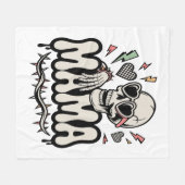 Grappige Halloween Mama Cool Schedel Fleece Deken (Voorkant (Horizontaal))