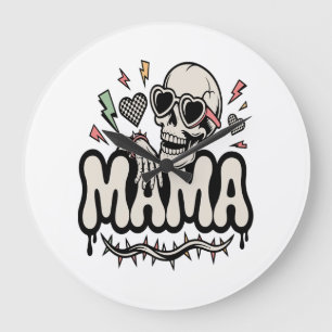 Grappige Halloween Mama Cool Schedel Grote Klok