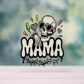Grappige Halloween Mama Cool Skull Acryl Bord (Neutraal)